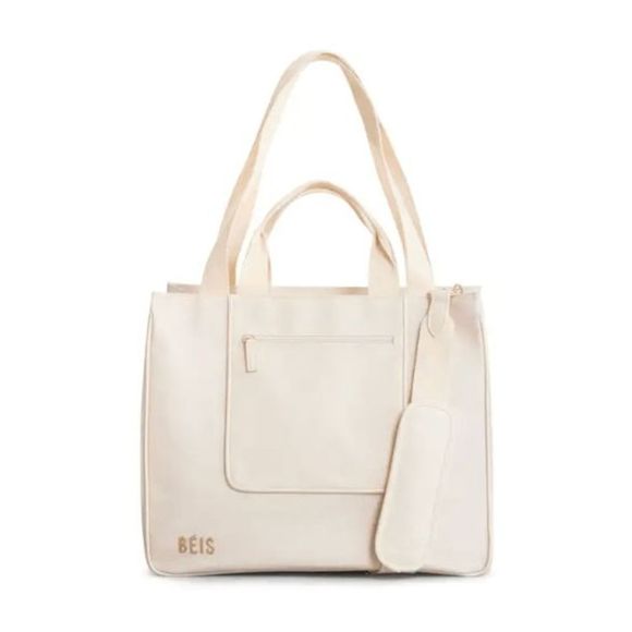 NWT BEIS The East/West Tote - Recycled Collection in BEIGE - Picture 2 of 7